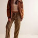Free People Tahiti Cargo Corduroy Pants in Brown Size Small NWOT