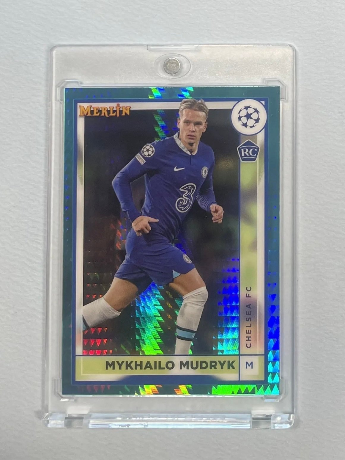 2023 TOPPS MERLIN MYKHAILO MUDRYK RC AQUA PRIZM CHELSEA