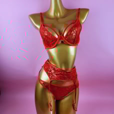 Red lingerie set