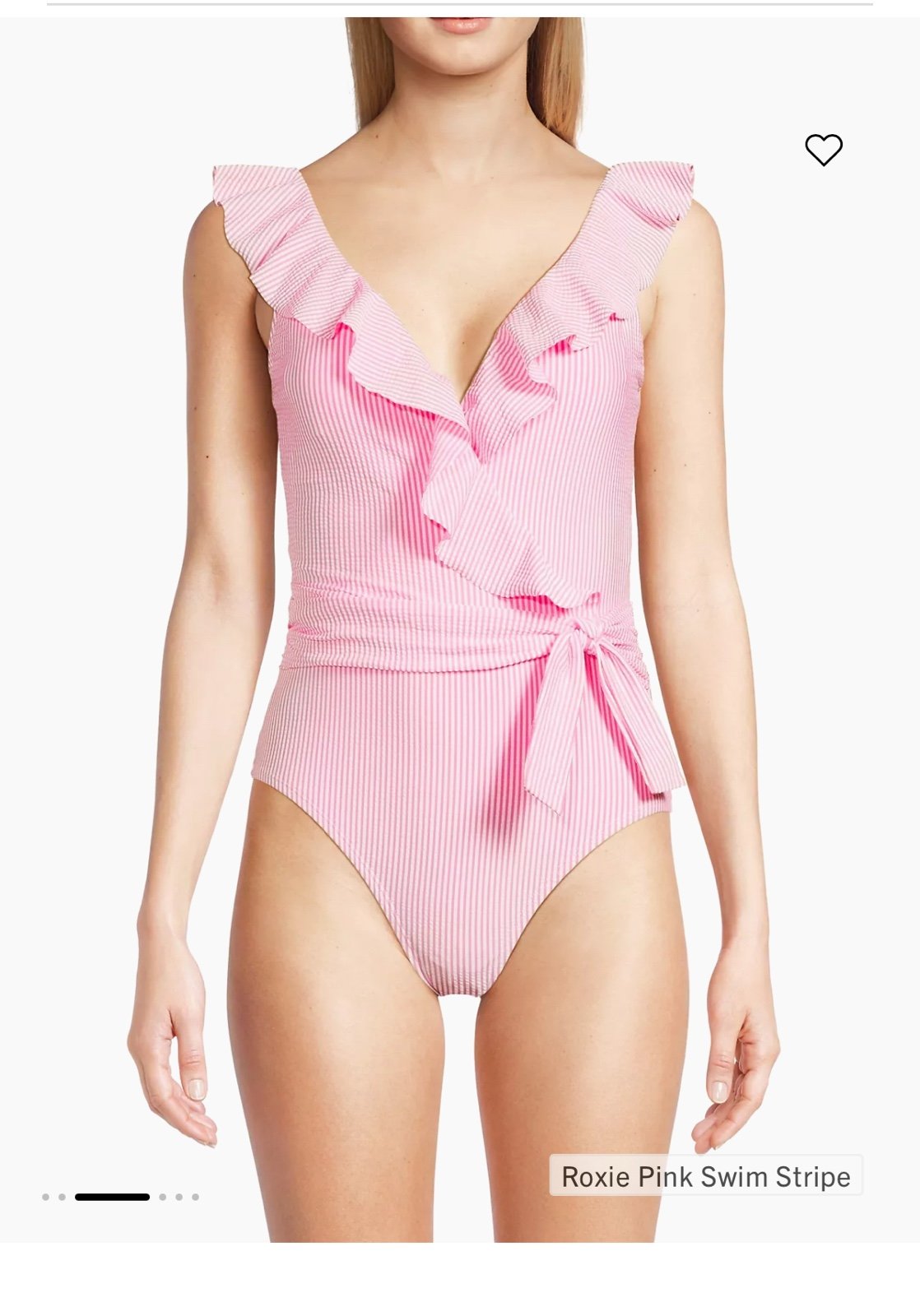 NWT 16 Lilly Pulitzer Delphie One-Piece Seersucker Ruffle Swimsuit Roxie Pink -