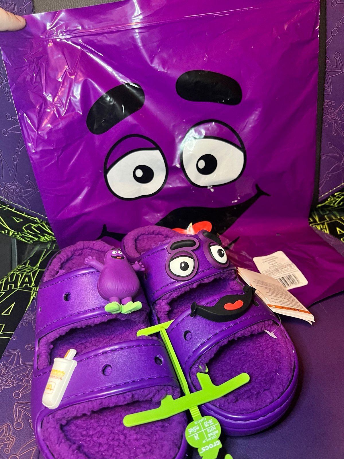 Crocs x McDonalds Grimace Cozzy Sandal Size M6/W8