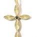 1.35 10k Gold And Blue Topaz Cross Pendant