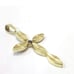 1.35 10k Gold And Blue Topaz Cross Pendant