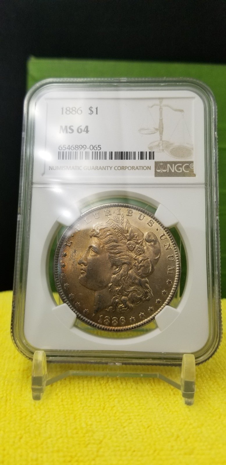 W@W 1886-P MORGAN SILVER DOLLAR (MS64)