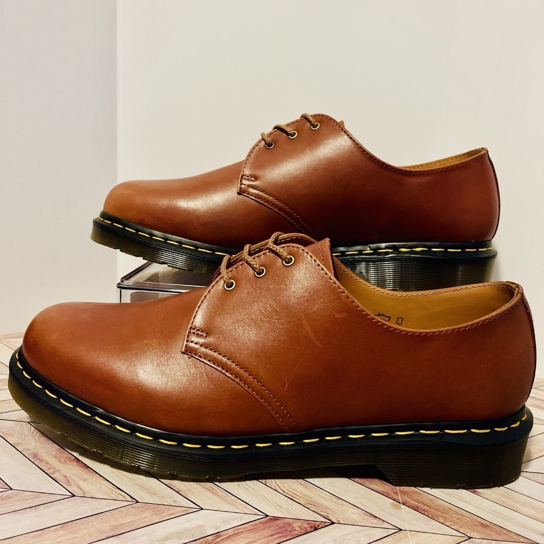 Dr. Martens 1461 Carrara Leather Oxfords Men's 13 Brown 3 Eye Shoes Saddle Tan