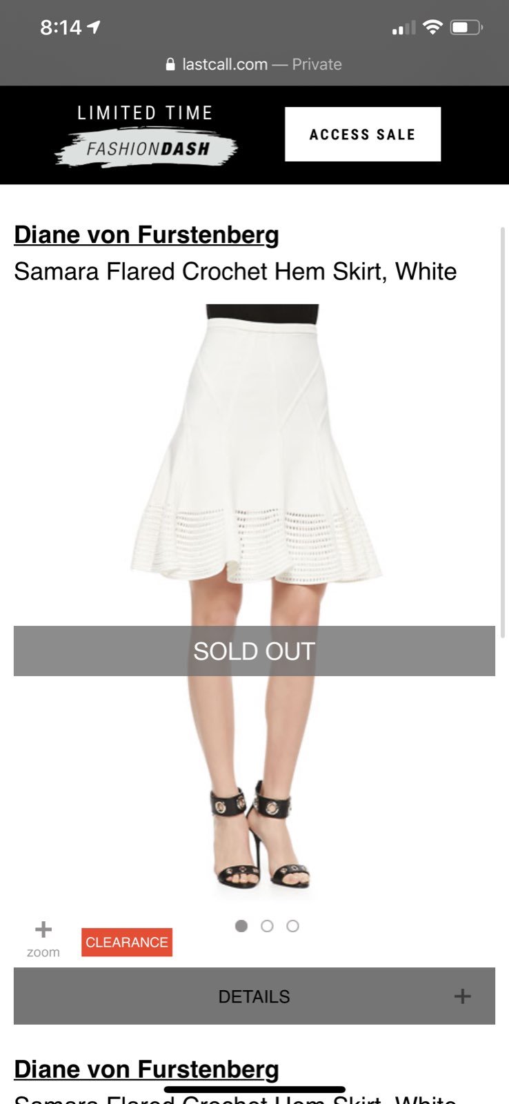 Samara flared crochet hem skirt