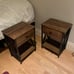 Set of 2 Modern Versatile Nightstands X-Design Side End Table Night Stand