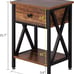Set of 2 Modern Versatile Nightstands X-Design Side End Table Night Stand