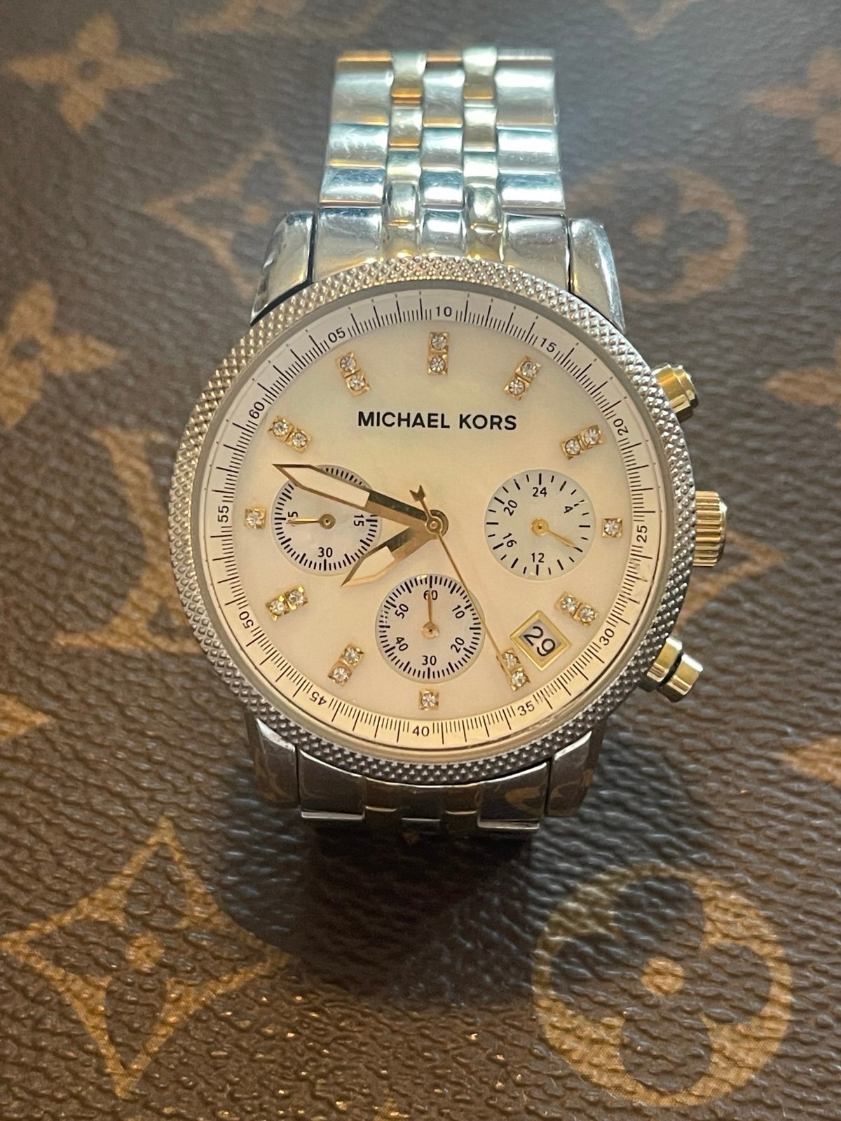 michael kors watch pearl