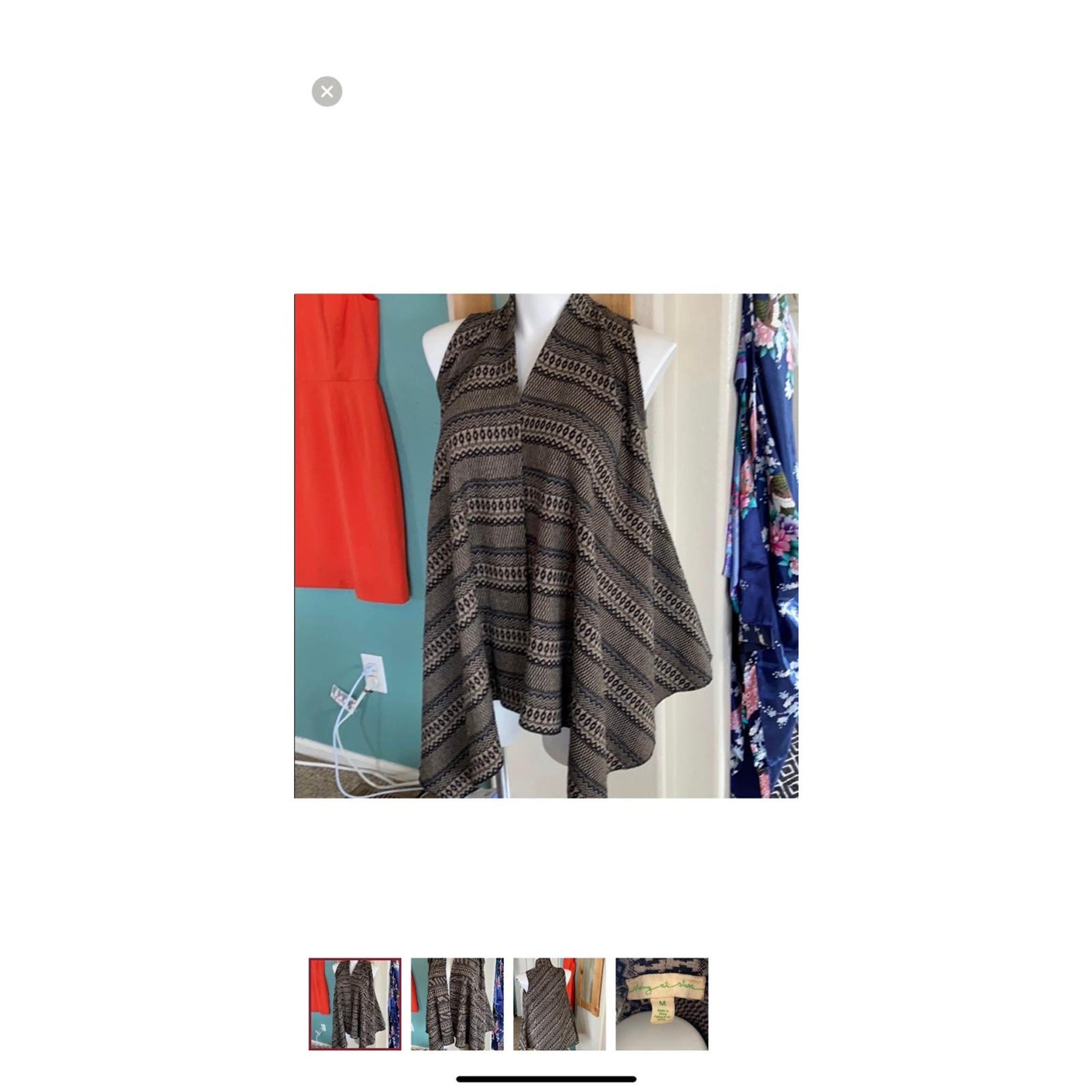 staring at stars Drape open cardigan aztec