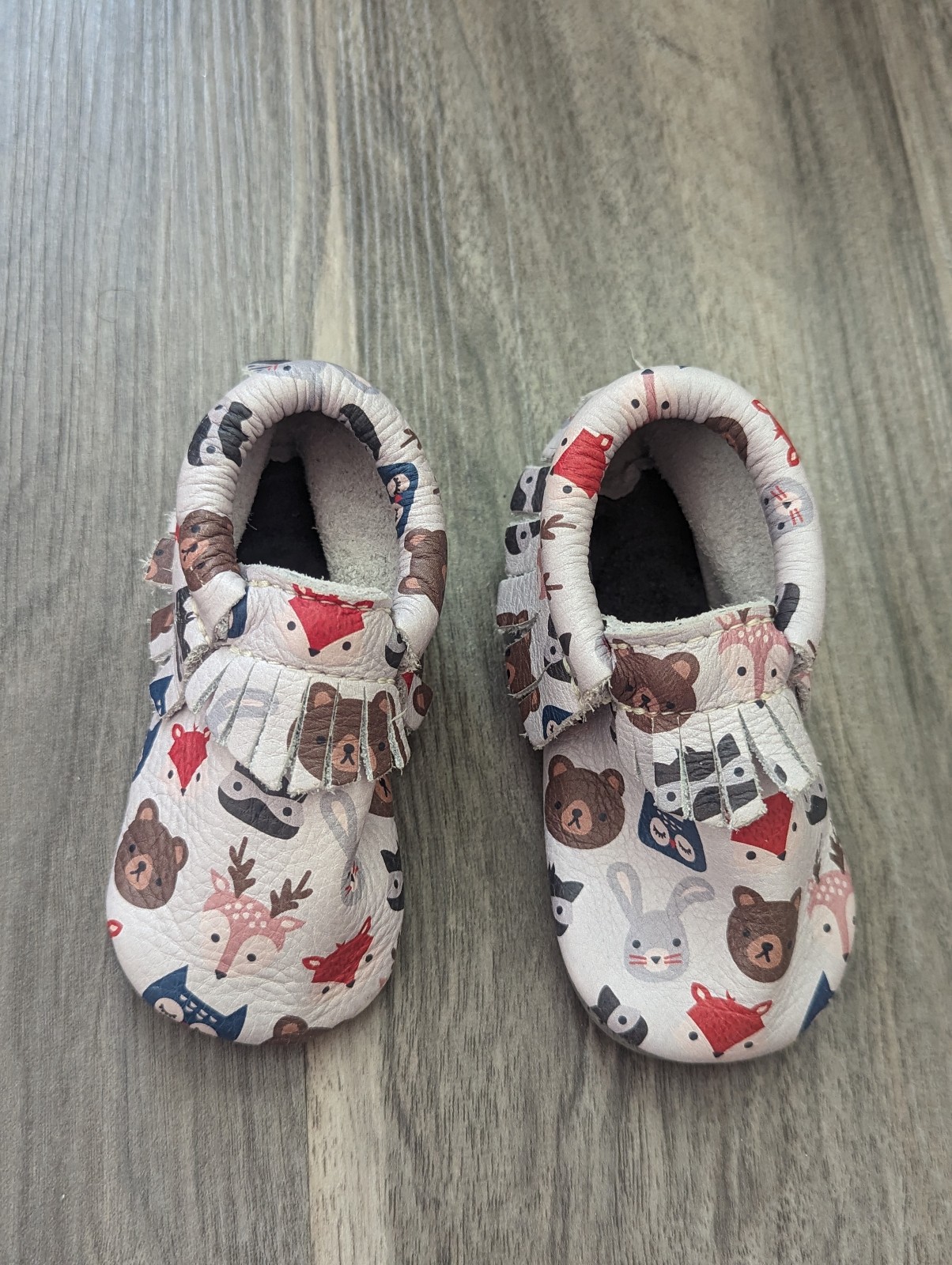 Freshly Picked woodland creatures moccasins size 3