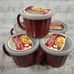 Lots of 5 |Good Cook Oven Fresh Red 16oz Mug w/ Lid. Microwave / Dishwasher & Ov