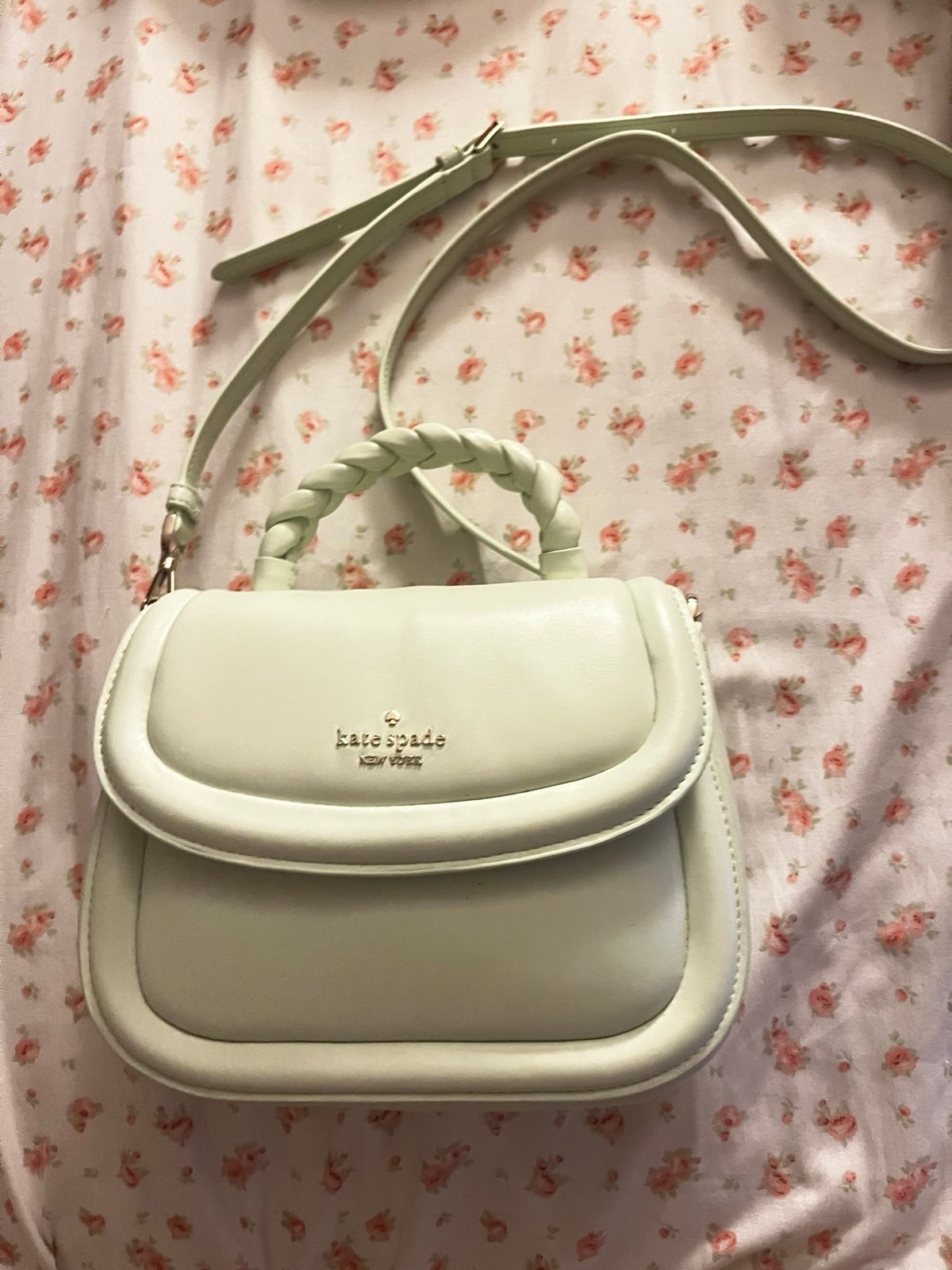 Kate Spade Lime Frost Puffy Braided Crossbody KC720