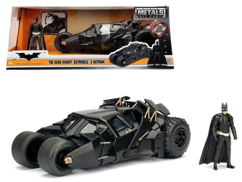 2008 The Dark Knight Tumbler Batmobile with Batman Diecast Figurine 1/24 Dieca