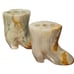 Set Of 2 VTG Natural Marble Onyx Stone Desk Accessory•Holder•Paperweight Boots