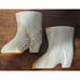 Set Of 2 VTG Natural Marble Onyx Stone Desk Accessory•Holder•Paperweight Boots