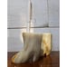 Set Of 2 VTG Natural Marble Onyx Stone Desk Accessory•Holder•Paperweight Boots