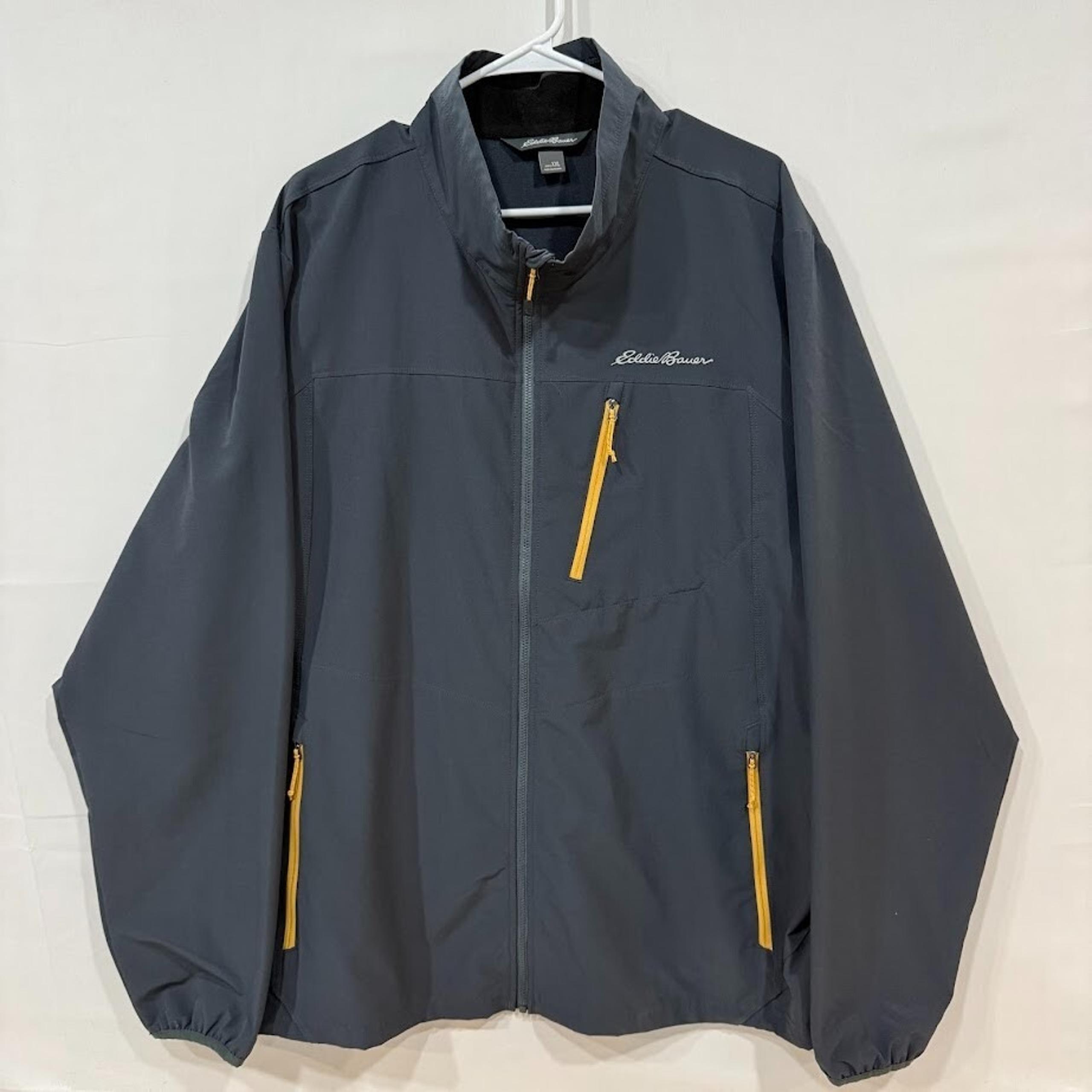 Eddie Bauer Windbreaker Softshell Jacket  Men's XXL Gray Outdoor