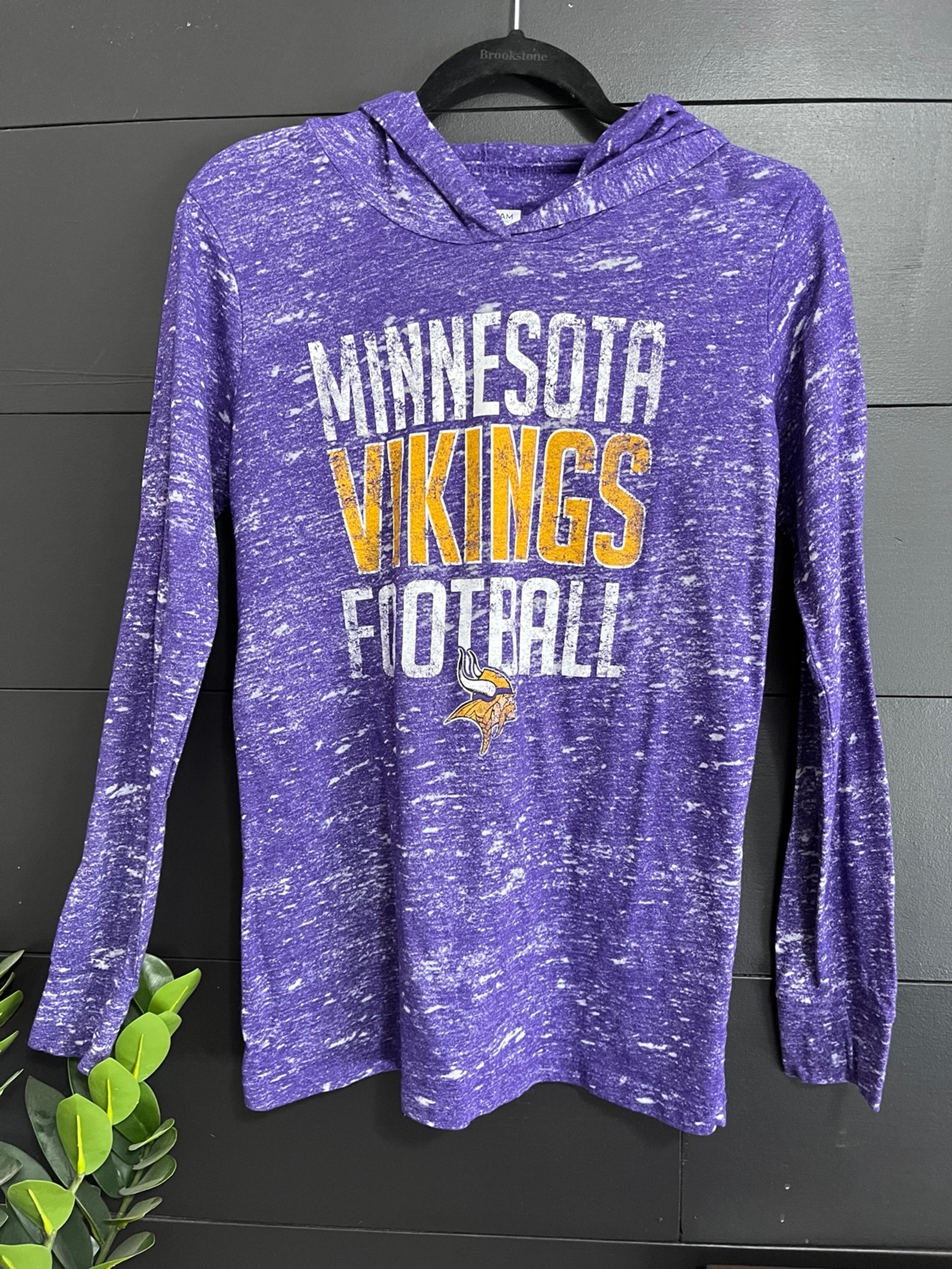 NFL TEAM APPAREL Women’s Pullover Lightweight Hoodie MN Vikings Football XL EUC