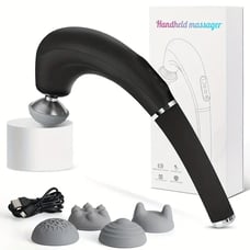 Cordless Electric Body Massager, USB Rechargeable Handheld Deep Tissue Massager