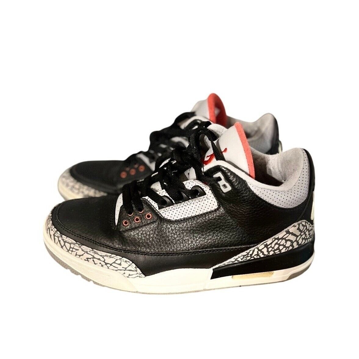 Nike Air Jordan 3 Retro Mens Sneaker OG 854262-001 Black Grey White Size 9