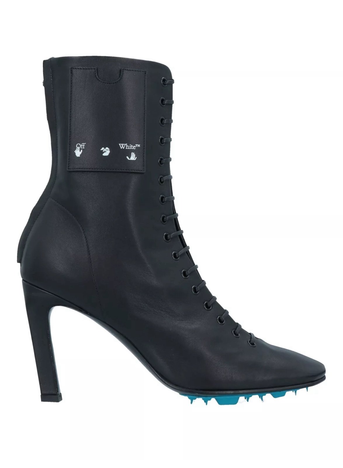 Retail €1035 OFF-WHITE c/o VIRGIL ABLOH Leather Ankle Boots US7 UK4 EU37 Spiked