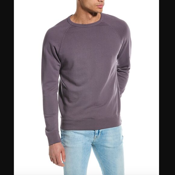 Vince Faded Purple Garment Dye Long Sleeve Crew Neck Tee Mens XL