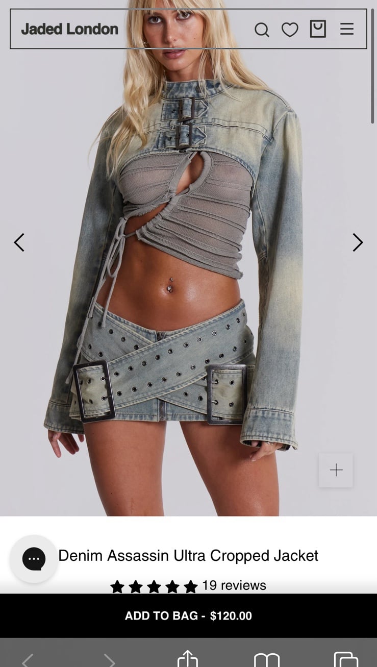 Jaded London Crop Jean Jacket