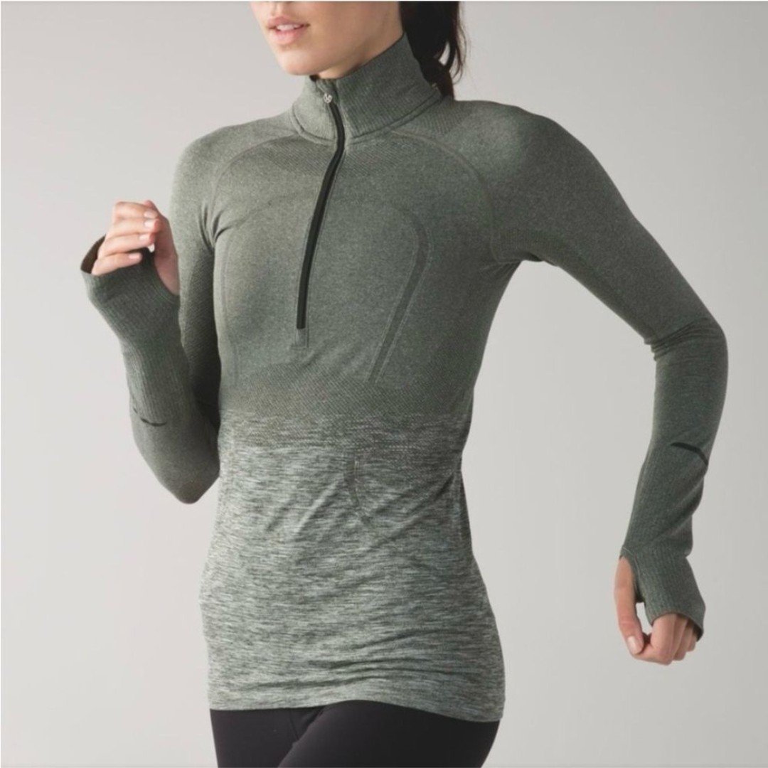 Lululemon Athletica Swiftly Tech 1/2 Zip Long Sleeve Thumb Holes