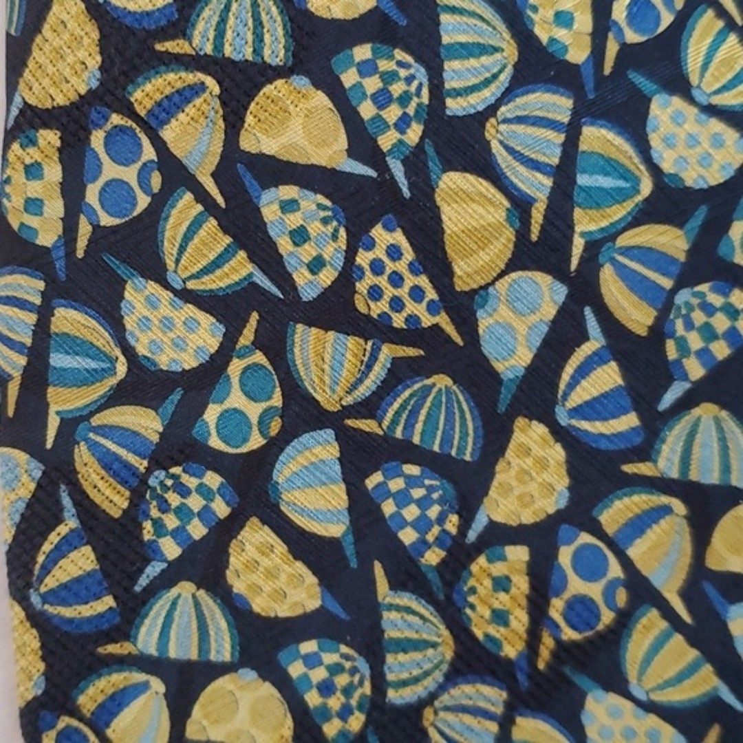 ALTEA MILANO NAVY BLUE SILK TIE WITH JOCKEY HATS