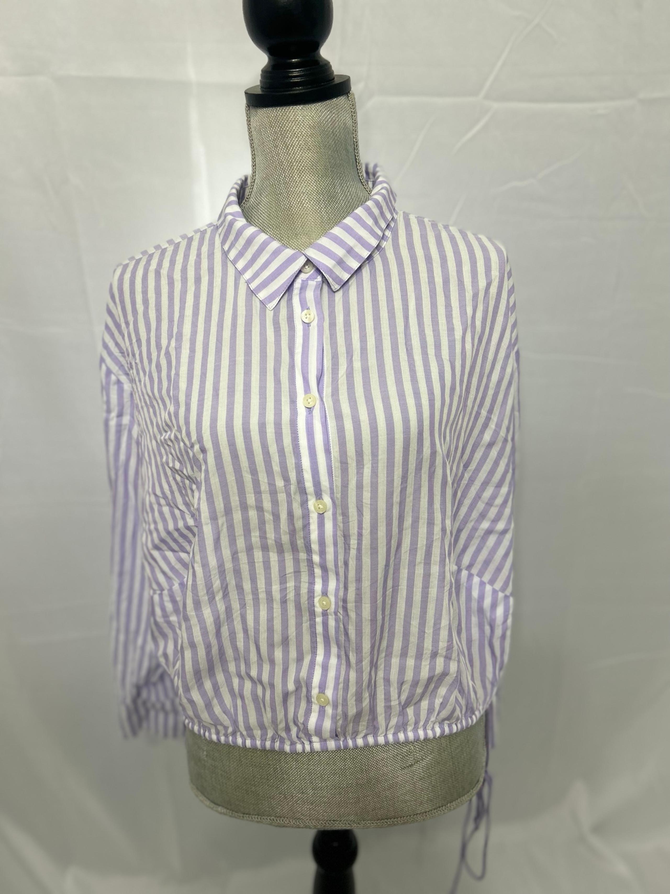 NWT Women's Lilac Striped Matching Pajama Shirt and Shorts Sz 1X - Savage X Fenty 