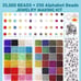 35000 Beads & 250 Alphabet Beads Jewelry Bracelets Making Kit & Rolls of Strings