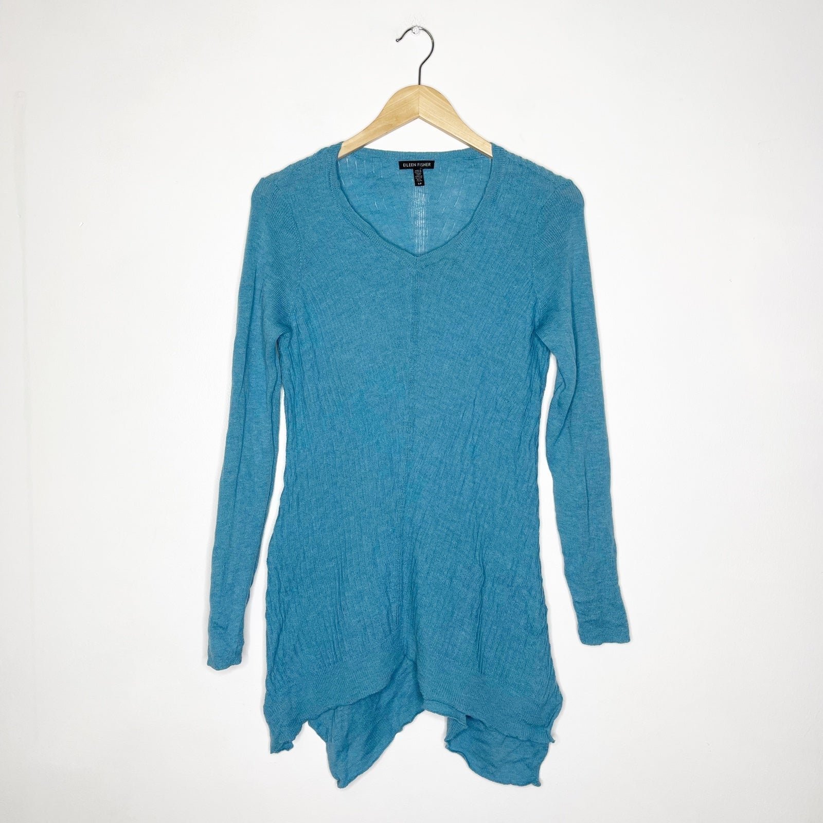 Eileen Fisher Blue Wool Sweater Size Small