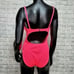 Vintage 80s 90s Pacific Connections Neon Hot Pink 1 Piece Underwire Padded Swim