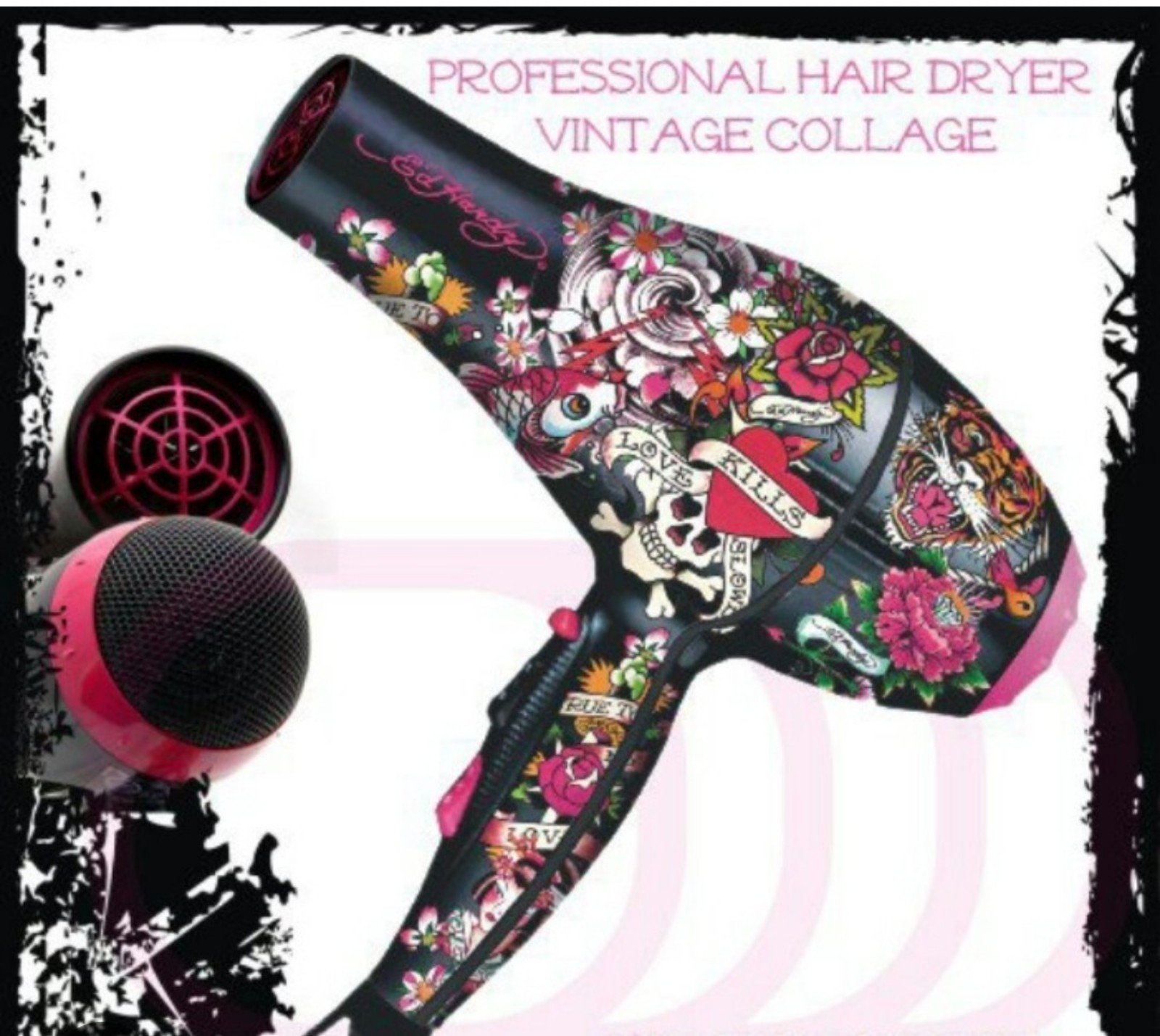 New, Ed Hardy 1800 watt Professional Hair Dryer