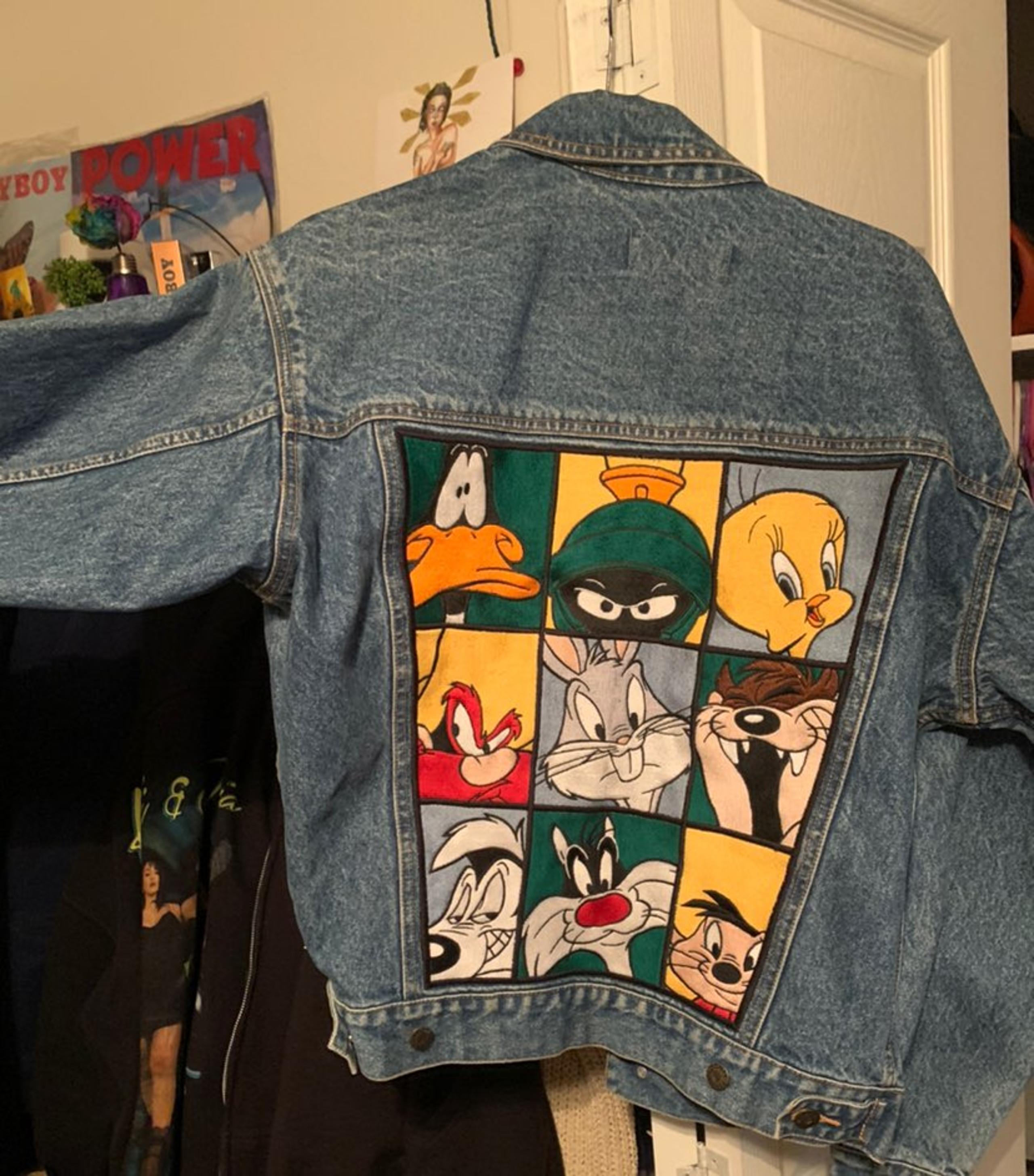 Vintage warner bros looney tunes denim jacket