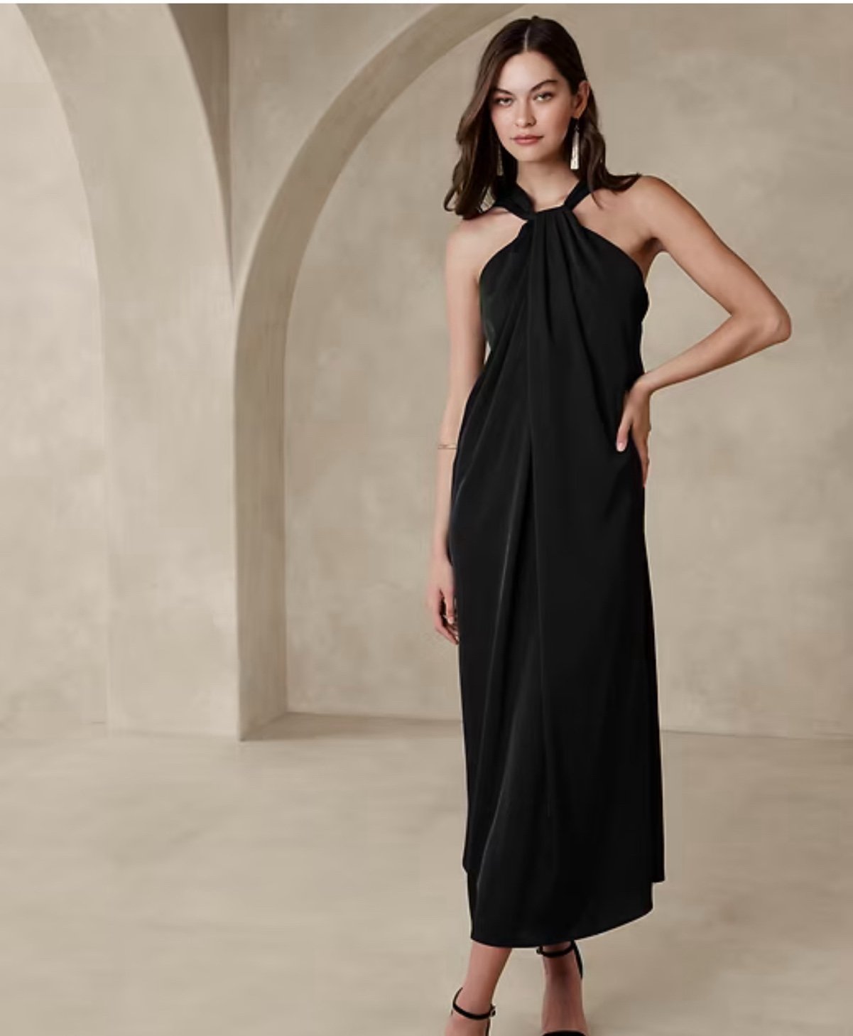 Banana Republic Elegant Black Evening Gown