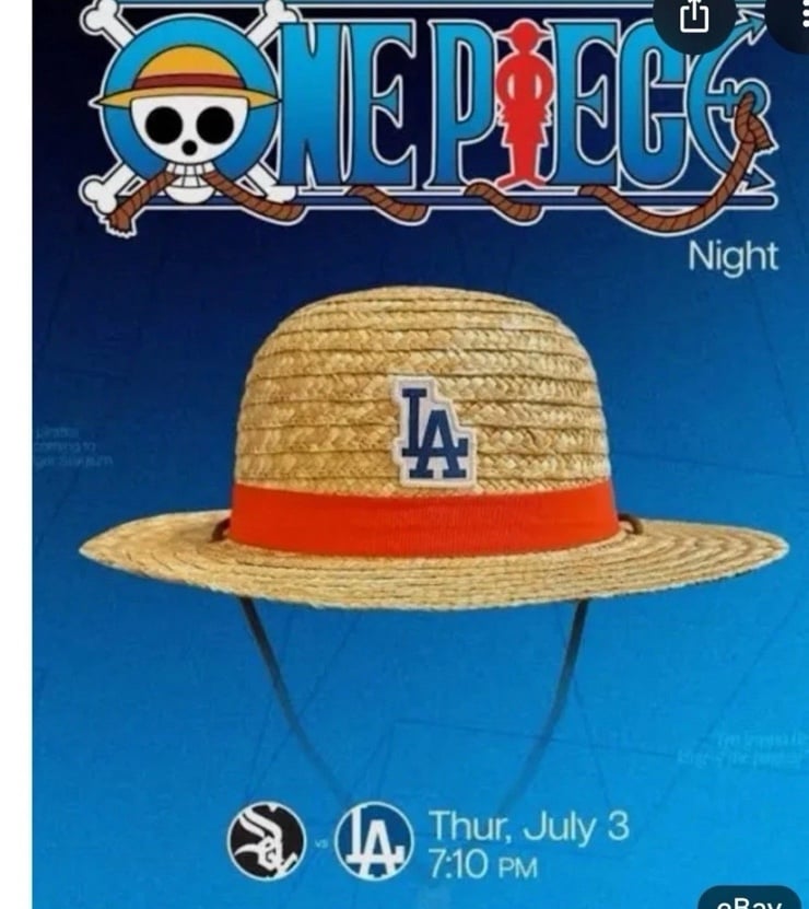 DODGERS ONE PIECE Limited Edition Mugiwara HAT