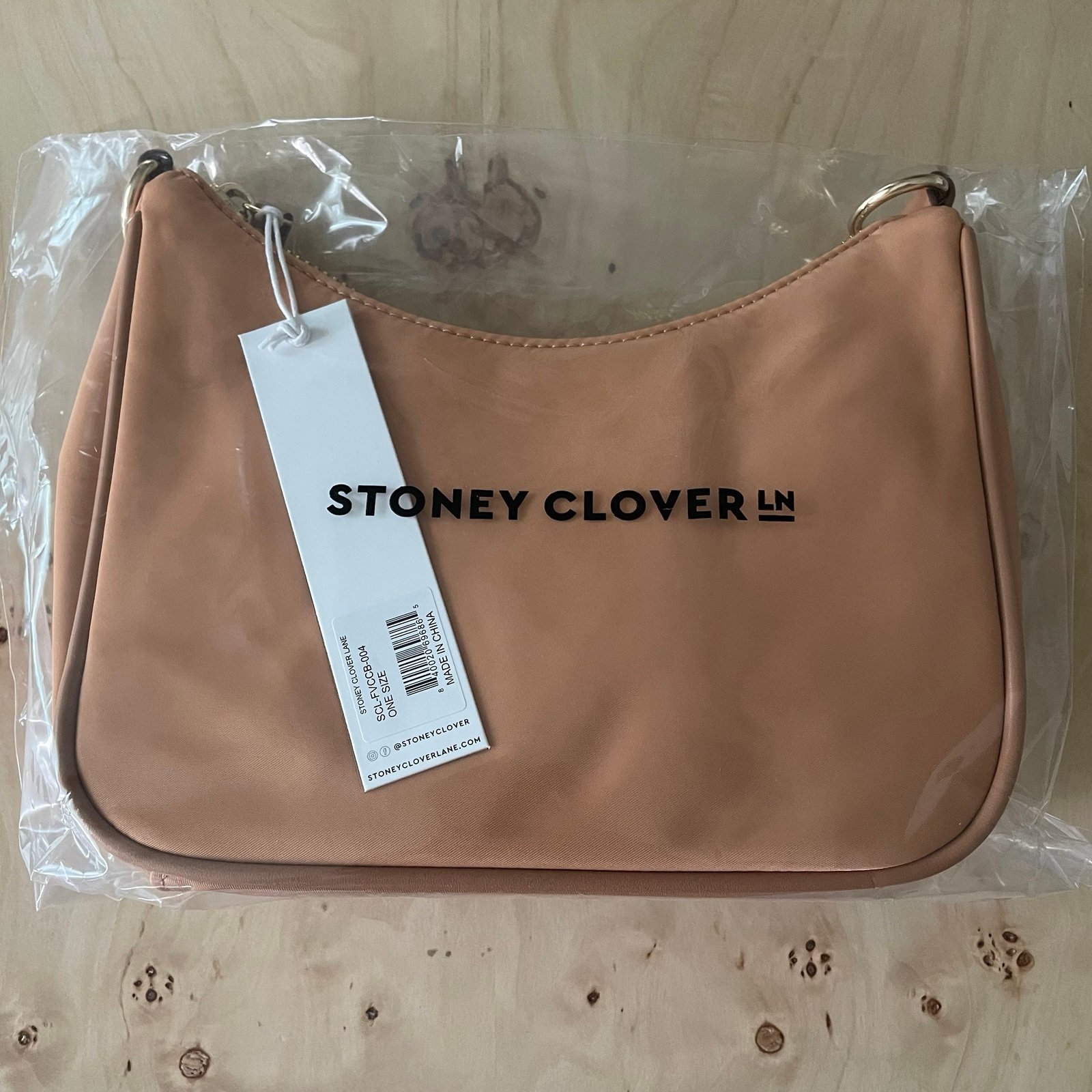 Stoney Clover Lane Camel Curved Crossbody Bag