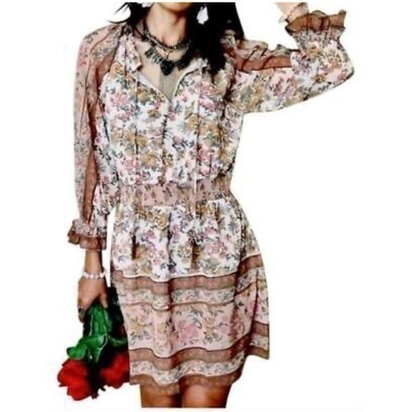 Love the Label 168 Retail Anthropologie Euphoria Boho Floral Dress Size XS