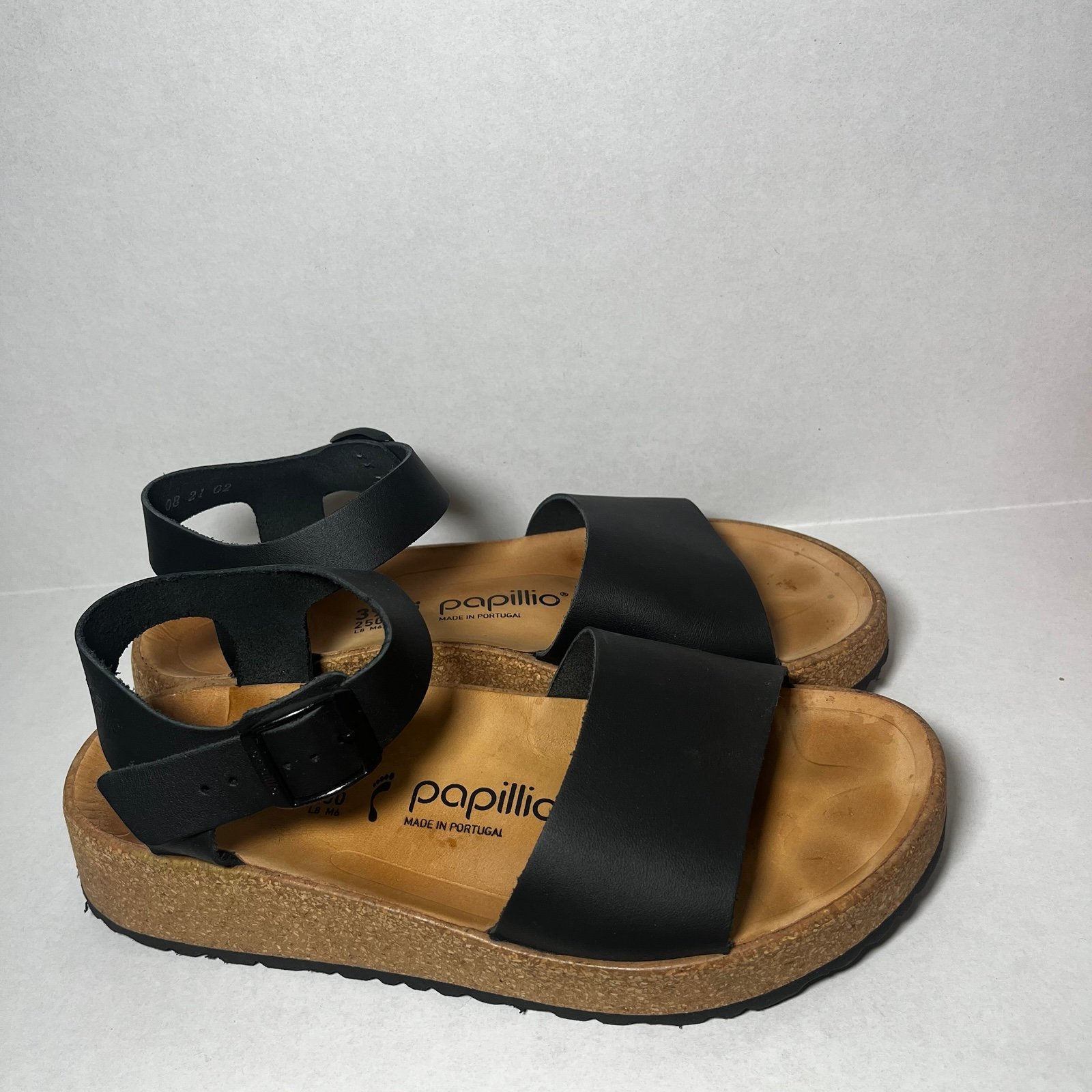 Papillio Glenda Sandal , Black Nubuck , Sz 39