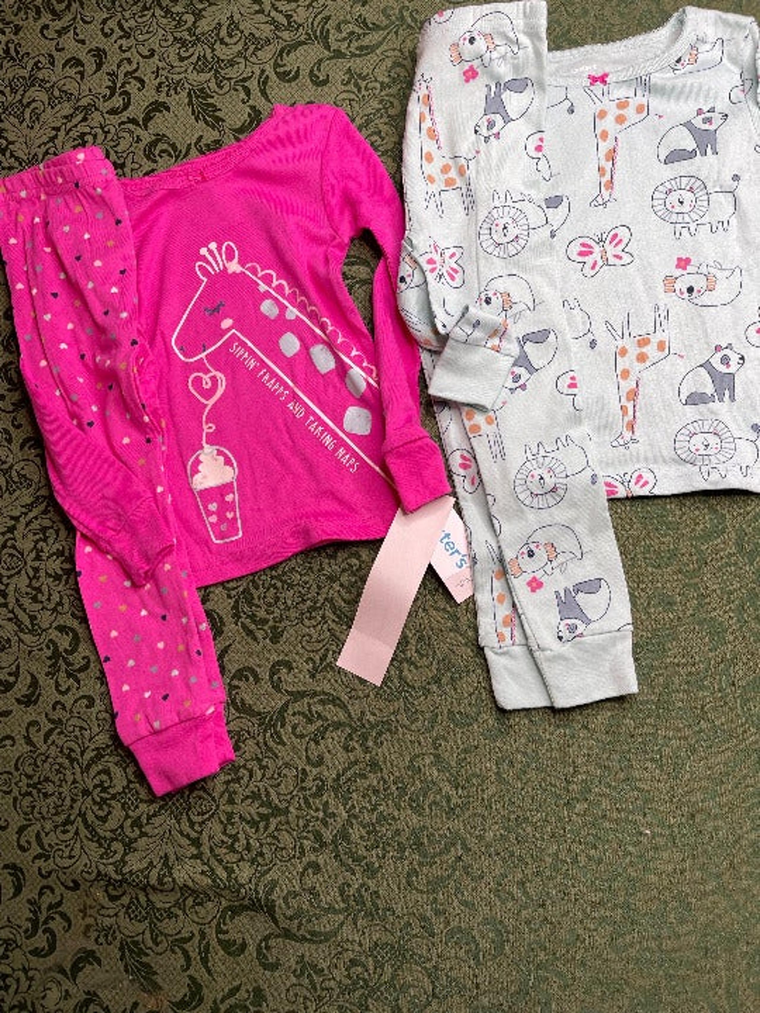 NWt 24m carters giraffe NAPS fall winter frappuccino pajamas match sister avl pj