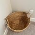 Large Woven Storage Basket with Ring Handles,20 x 18 x 19\