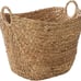 Large Woven Storage Basket with Ring Handles,20 x 18 x 19\