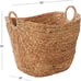 Large Woven Storage Basket with Ring Handles,20 x 18 x 19\