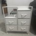 White Dresser for Bedroom, Small Nightstand with 2-Tier
