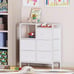 White Dresser for Bedroom, Small Nightstand with 2-Tier