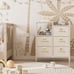 White Dresser for Bedroom, Small Nightstand with 2-Tier