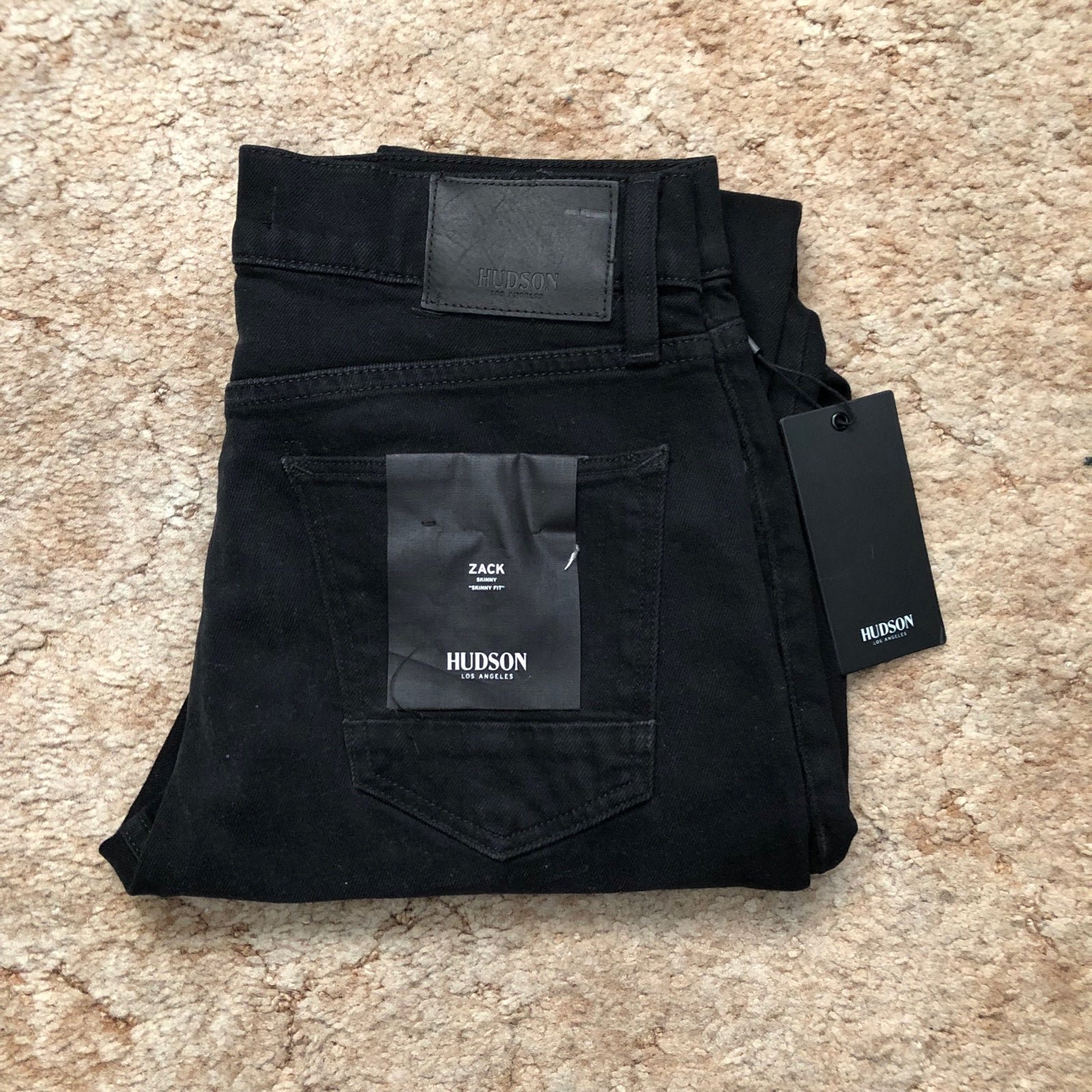 NWT Hudson “Zack” Distressed Skinny Jeans, All Black, Size NWT Hudson “Zack” Distressed Skinny Jeans, All Black, Size