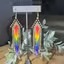 Handmade Beaded Rainbow Fringe Earrings